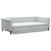 vidaXL Divano Letto Estraibile Cassetti Grigio Chiaro 100x200 Velluto