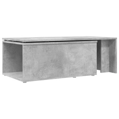 vidaXL Tavolino Salotto Grigio Cemento 150x50x35 cm Legno Multistrato