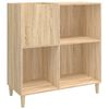 vidaXL Mobile Porta Dischi Rovere Sonoma 84,5x38x89 Legno Multistrato