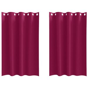 vidaXL Tende Blackout con Anelli 2 pz Rosso Vino 175 x 140 cm
