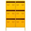 vidaXL Credenza Giallo Senape 68x39x101,5 cm in Acciaio