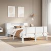 vidaXL Letto Libreria senza Materasso Bianco 160x200 cm Legno di Pino