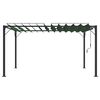 vidaXL Gazebo con tetto ventilato Verde 3 x 4 x 2,14 m