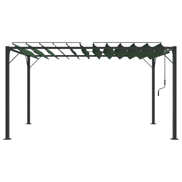 vidaXL Gazebo con tetto ventilato Verde 3 x 4 x 2,14 m