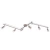 vidaXL Lampada da Soffitto con 6 Faretti a LED in Nichel Satinato
