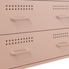 vidaXL Credenza Rosa 68x39x89 cm in Acciaio
