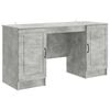 vidaXL Scrivania con lo scaffale Grigio Cemento 142,5 x 50 x 75 cm