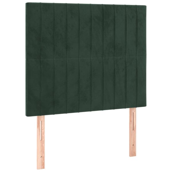vidaXL Testiera Verde Scuro 90x5x118/128 cm Velluto