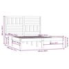 vidaXL Letto senza Materasso 120x190 cm in Legno Massello di Pino