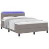 vidaXL Letto a molle con materasso con led Talpa 140 x 200 cm Tessuto