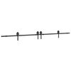 vidaXL Kit di Binari per Porte Scorrevoli 366 cm Acciaio Nero