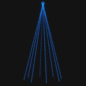 vidaXL Luci per Albero di Natale Interni Esterni 576 LED Blu 3,6 m