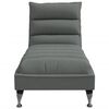 vidaXL Chaise Longue con Cuscini Grigio Scuro in Tessuto