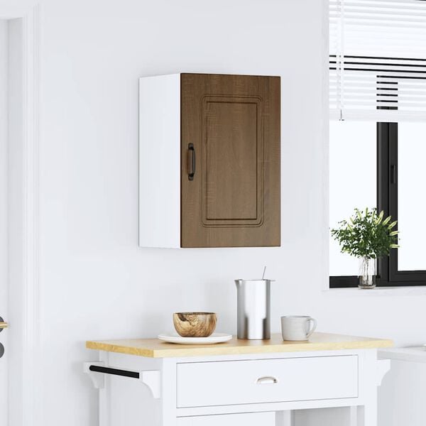 vidaXL Pensile da Cucina Kalmar Rovere Marrone in Legno Multistrato