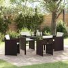 vidaXL Set da Pranzo per Giardino 5 pcs Marrone polyrattan