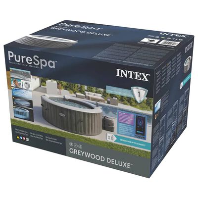 Intex Vasca da da Spa PureSpa Greywood DELUXE 216 cm