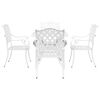 vidaXL Set di Tavolo da Giardino 5 pcs Bianco Alluminio pressofuso