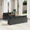 vidaXL Set Divano da Giardino con archiviazione 8 pcs Nero Poly Rattan