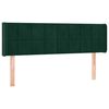 vidaXL Testiera ad Orecchio Verde Scuro 147x16x78/88 cm in Velluto