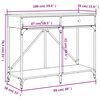 vidaXL Tavolo Consolle Grigio Sonoma 100x39x78,5 cm Legno Multistrato