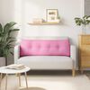 vidaXL Cuscino per Schiena Rosa 140 x 24 x 50 cm Tessuto