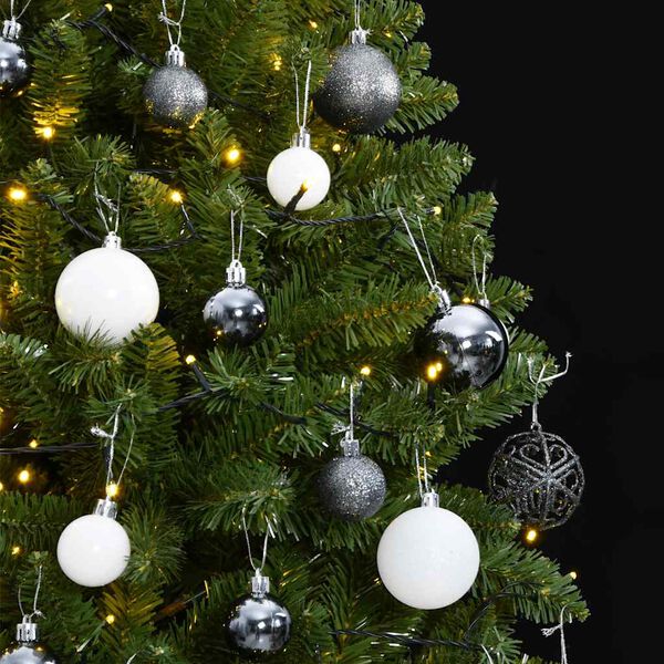 vidaXL Albero Natale Incernierato con 300 LED e Palline 300 cm