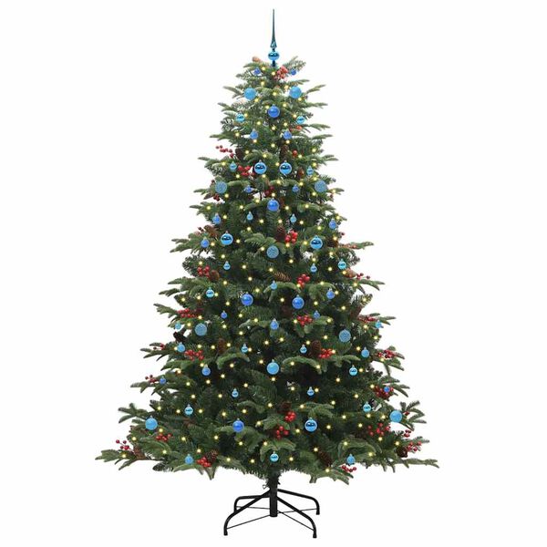 vidaXL Albero di Natale artificiale con 300 LED Verde 240 cm