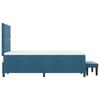 vidaXL Letto a molle con materasso Blu scuro 120 x 190 cm Velluto