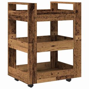 vidaXL Carrello da Cucina Legno di quercia 60 x 45 x 80 cm