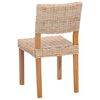 vidaXL Sedia da pranzo 2 pcs Naturale 46 x 55 x 84 cm Rattan Kubu