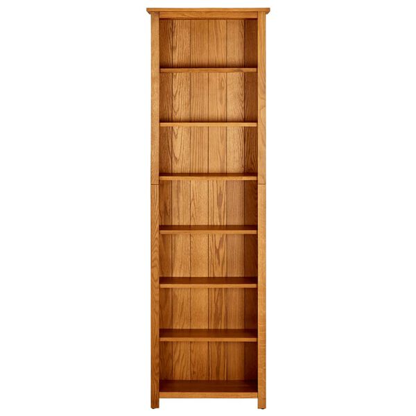 vidaXL Libreria a 7 Ripiani 60x22x200 cm in Legno Massello di Rovere