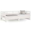 vidaXL Dormeuse Estraibile Bianca Legno Massello di Pino 2x(90x200) cm