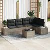 vidaXL Set Divano da Giardino Grigio chiaro polyrattan
