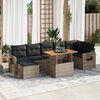 vidaXL Set Divano da Giardino 8 pz con Cuscini Grigio in Polyrattan