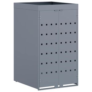 vidaXL Deposito per bidone con tetto da fioriera per bidone singolo da 240L