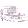 vidaXL Letto con Testiera Rivestita Grigio chiaro 135 x 190 cm
