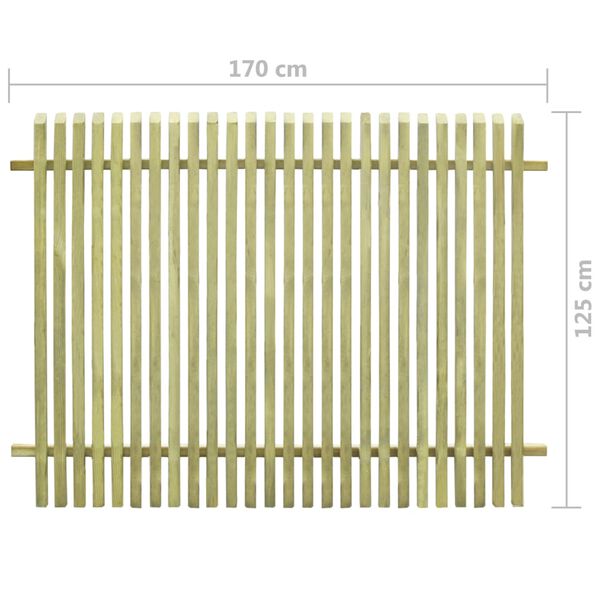 vidaXL Recinzione da Giardino in Legno di Pino Impregnato 170x125 cm