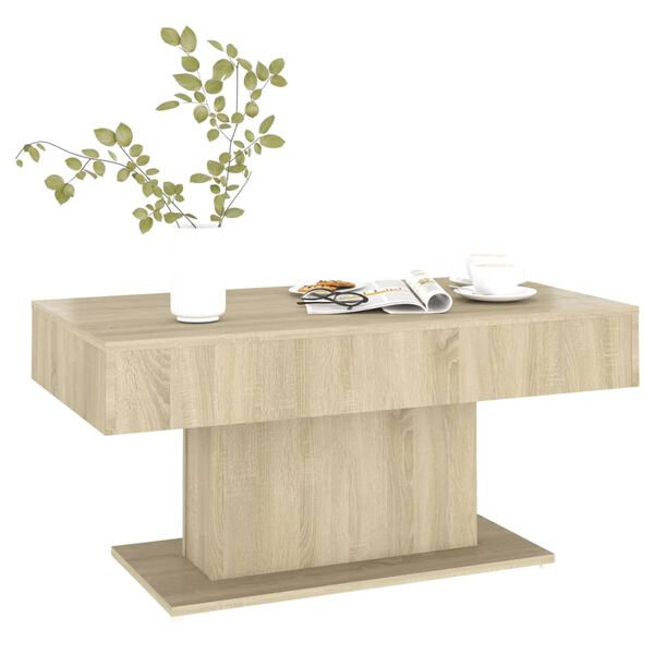 vidaXL Tavolino da Salotto Rovere Sonoma 96x50x45cm Legno Multistrato