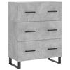 vidaXL Credenza Grigio Cemento 69,5x34x180 cm in Legno Multistrato