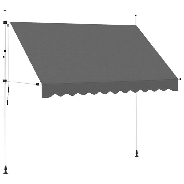 vidaXL Tenda da Sole Retrattile Manuale 300 cm Antracite