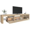 vidaXL Mobile Porta TV con Luci LED Rovere Sonoma 215x36,5x40 cm
