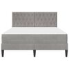 vidaXL Struttura letto con materasso Grigio chiaro 120 x 190 cm