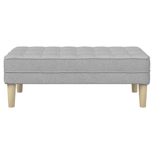 vidaXL panchina con cuscino Grigio Nuvola 113 x 57 x 39 cm Tessuto