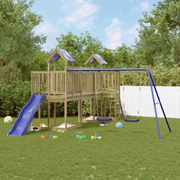 vidaXL Set da Gioco da Esterno in Legno di Pino Impregnato