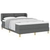 vidaXL Letto a molle con testiera Grigio scuro 160 x 200 cm Tessuto