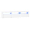 vidaXL Mobile Porta TV con Luci LED Bianco 180x35x40 cm