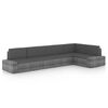 vidaXL Set Divani da Giardino 5 pz con Cuscini in Polyrattan Grigio