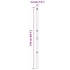 vidaXL Palo della recinzione 26 pcs Grigio 3,2 x 3,2 x 210 cm Acciaio