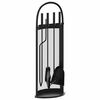 vidaXL Set di attrezzi per camino 5 pezzi 23x15x66 cm in acciaio