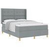 vidaXL Letto a molle con testiera Grigio chiaro 140 x 190 cm Tessuto